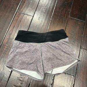 Grey lululemon speed up shorts